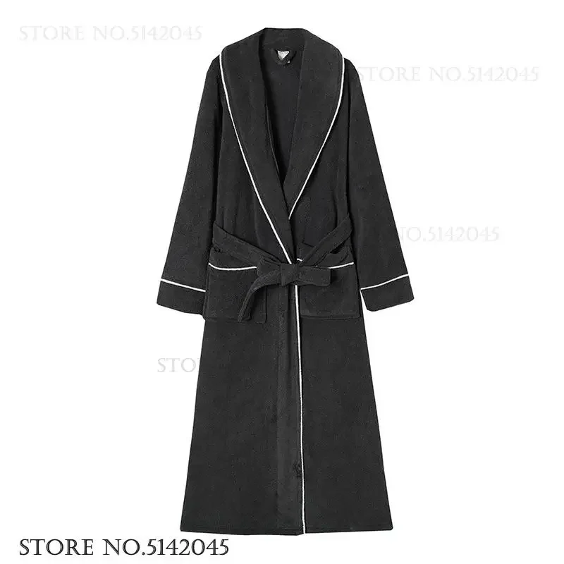

Новый зимний длинный халат для пары, одежда для сна, утепленное кимоно из кораллового флиса, халат, одежда для дома, свободное фланелевое домашнее платье, одежда для сна