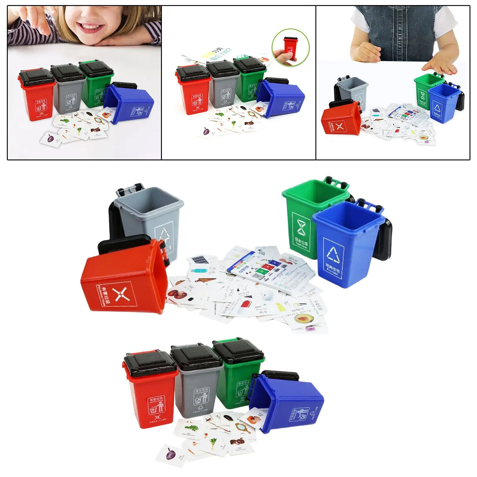 لعبة فرز سلة المهملات 4 لعبة تصنيف القمامة للأطفال