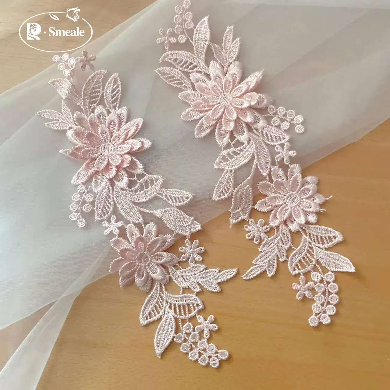 10 Stück/Lot Lösliche Exquisite Spitzenblume DIY Brauttiara Hochzeitsschuhe Hochzeitskleid Dekorationsmaterialien RS803-2 – Detail 12