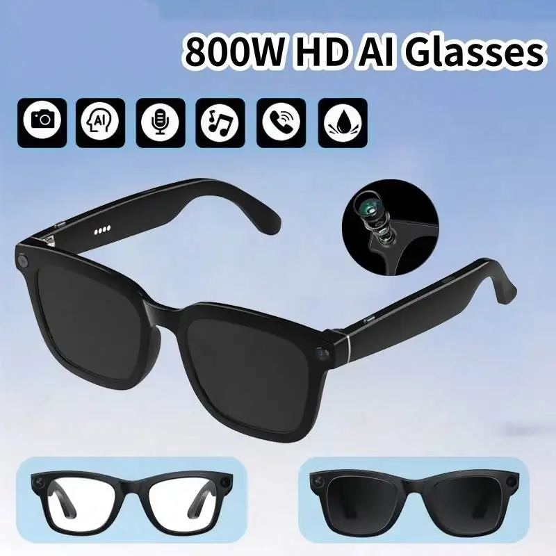 

800W Pixel Smart Glasses With AI Camera For Voice Calls And Translation High-definition Photography Video Recording SmartGlasses