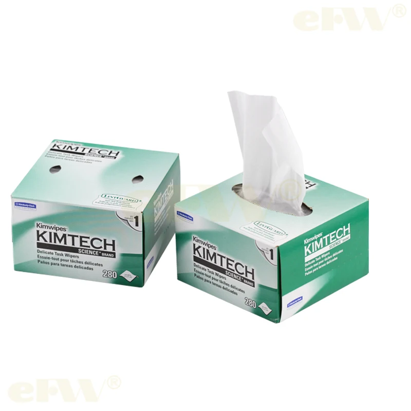 Kimwipes Factory Price 280 Sheets KIMTECH Fiber cleaning paper packes kimperly wipes Optical fiber wiping paper USA Import