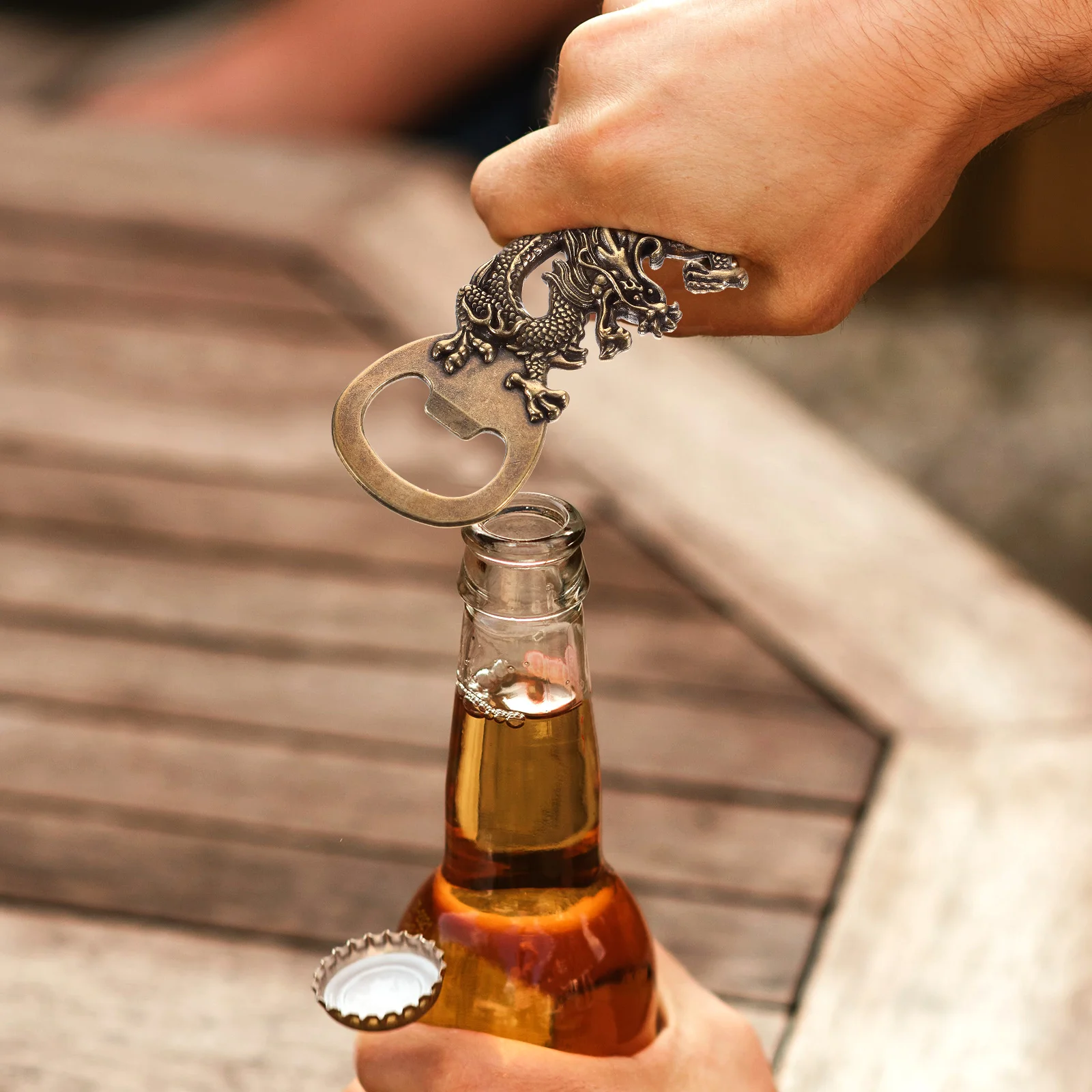 

Dragon Shaped Bottle Opener Brass Material Reliable Compact Beer Gadgets Party Use Vintage Style Cool Design Various