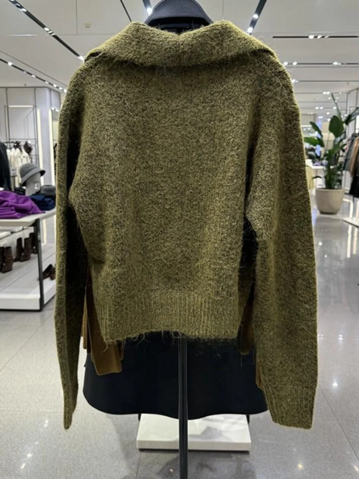 

Sweet Faionable Knitted Long Sve Open Cardigan Women's Double Buttoned Collar Sweater URCACHE Brand Autumn 2024 New Arrival