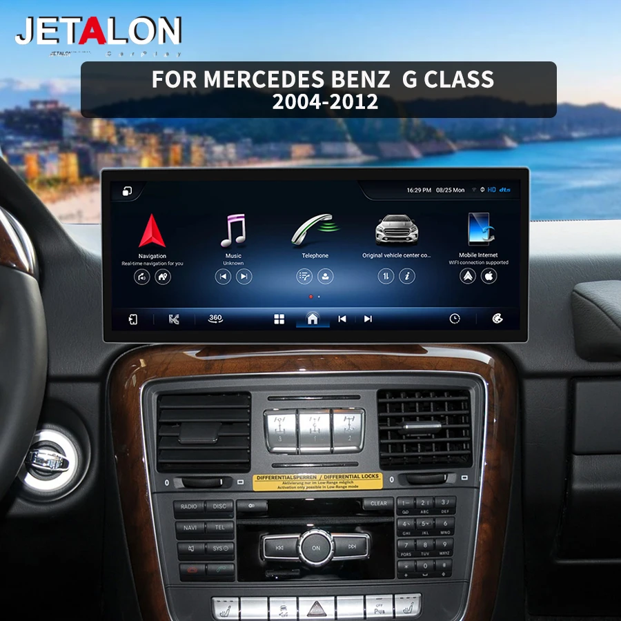 

15,8-дюймовый автомобильный радиоприемник Carplay Android 15 для Mercedes Benz G Class 2004-2012, мультимедийный видеостереоплеер, навигация, GPS, 4G, Wi-Fi