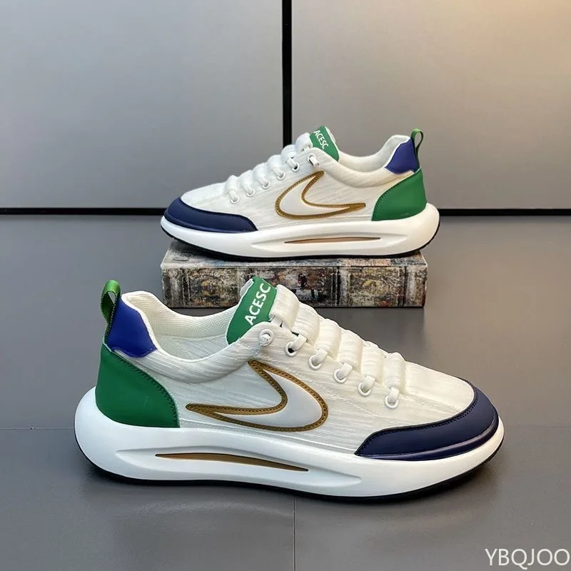 حجم كبير الربيع والخريف جديد سميكة وحيد الارتفاع زيادة أحذية رجالية عادية المتخصصة الاتجاه تنوعا أحذية رياضية مسطحة للرجال #5