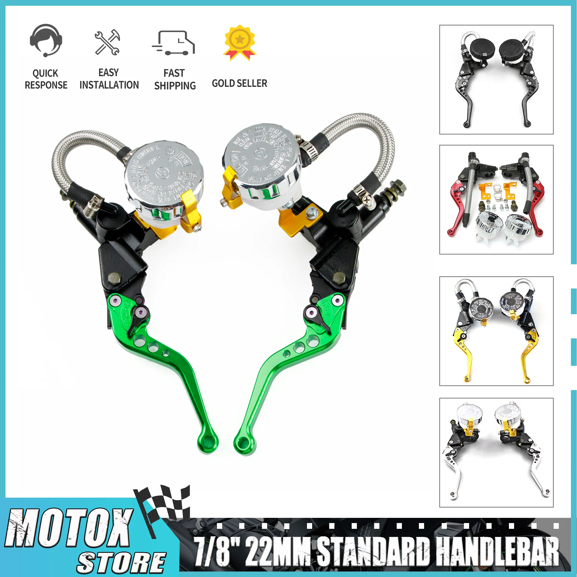 

7/8'' 22mm Clutch Brake Master Cylinder Reservoir Lever Set For CBR650/900/1000RR CBR600 F2 F3 F4 F4I CB VTR VFR XADV NC PCX CRF