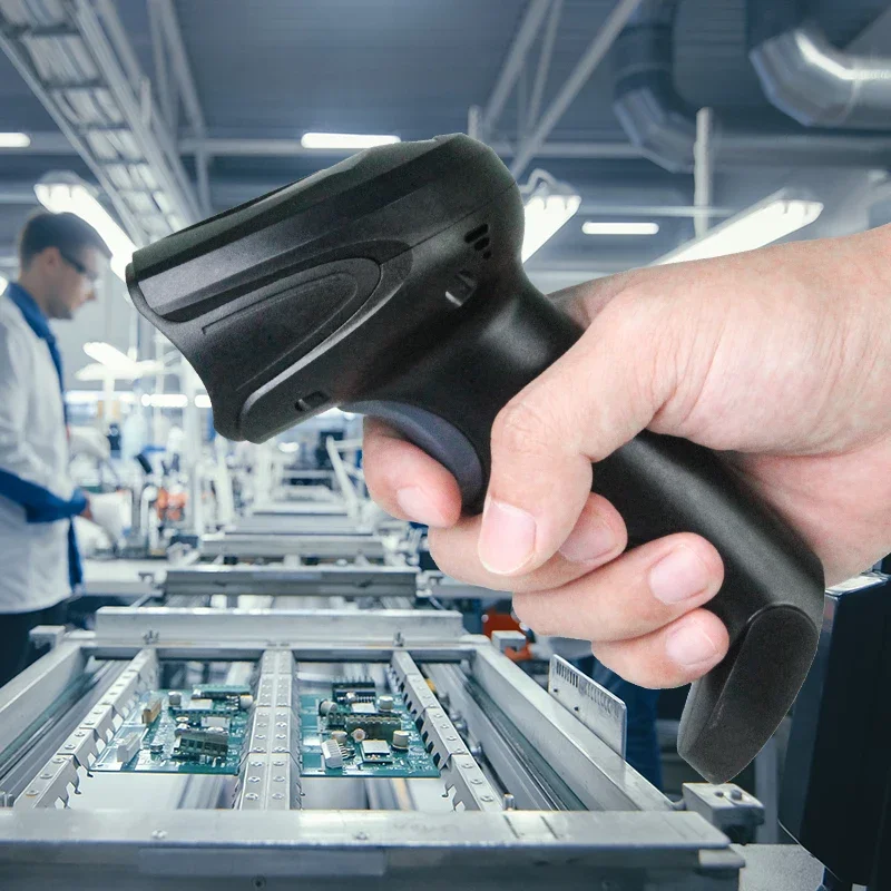 Lettore di codici a barre industriale con codice 1D 2D per scanner portatile cablato di buona qualità per magazzino e trasporto di fabbricazioni