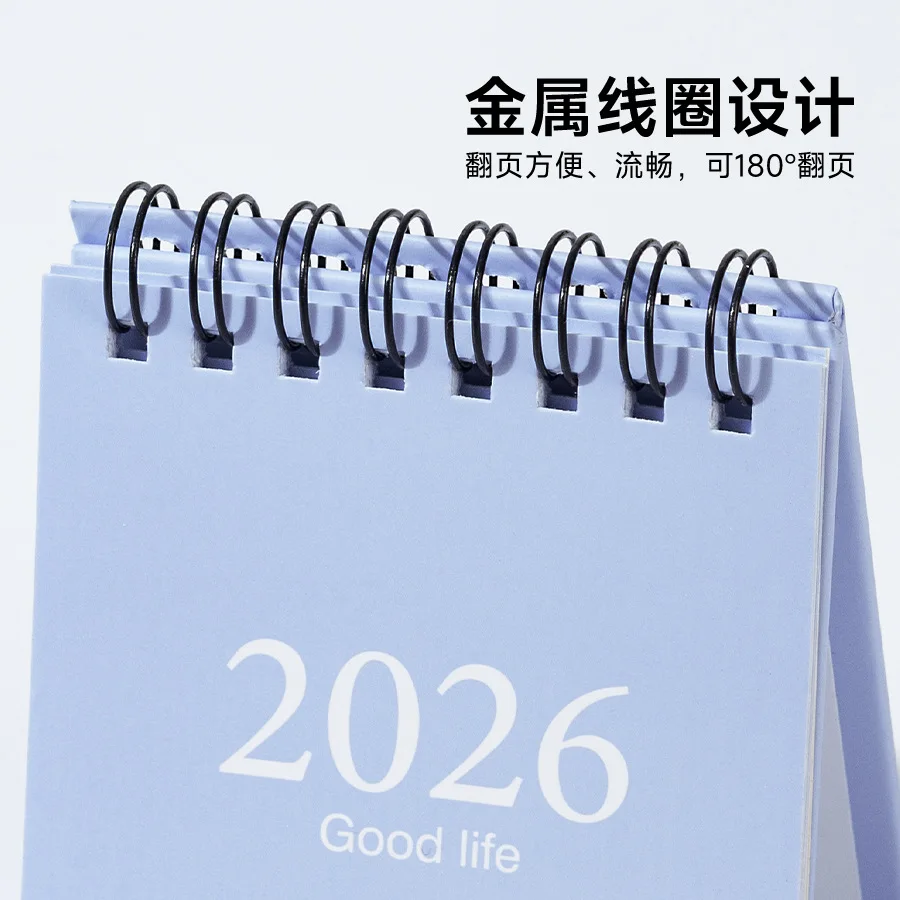 

Мини-портативный настольный календарь на 2026 год, кавайный календарь на катушке, книга, милый ежедневник-органайзер, тайм-менеджмент, обратно в школу
