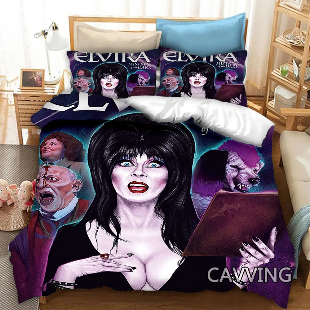 Imagem -03 - E-elvira Mistress 3d Bedding Grupo Duvet Covers e Fronhas Consolador Quilt Cover Home Textile Eua ue au Tamanhos K01