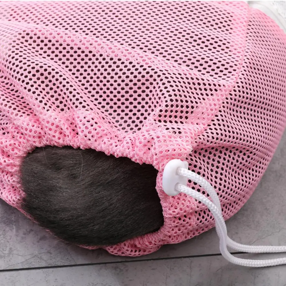 Cat Bathing Bag Breathable Mesh Anti Scratch Adjustable Cat Grooming Bag Pet Shower Restraint Bag for Nail Trimming Bathing Medi