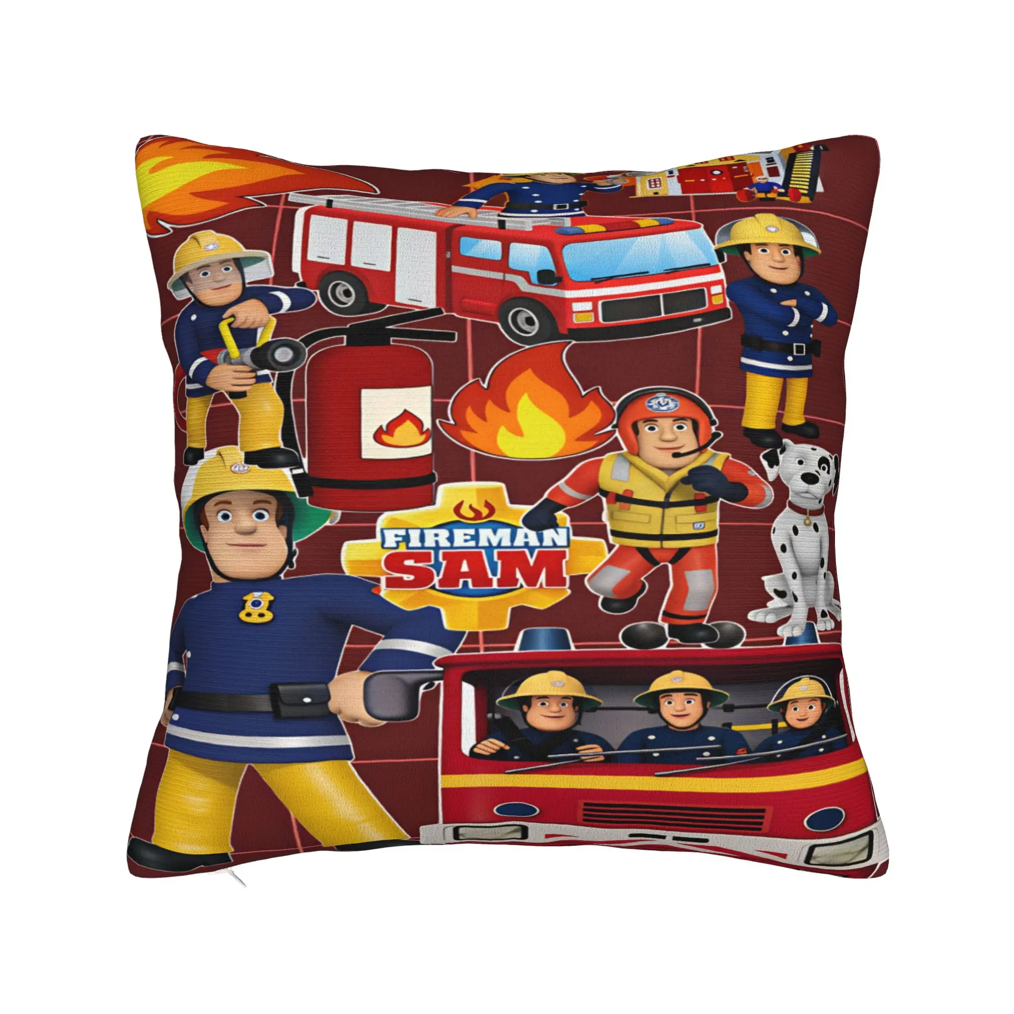 Pillow Case Fireman Sam Firefighter Comfy  Pillow Cover For Living Room Sofa Fashion Pillowcases
