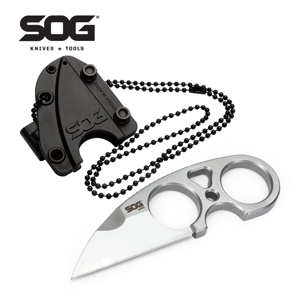 

SOG SNARL Fixed Blade Knife EDC Mini Tactical Self Defense Survival Hand Tools Cutter Camping Pocket Knives With Case -JB01K-CP