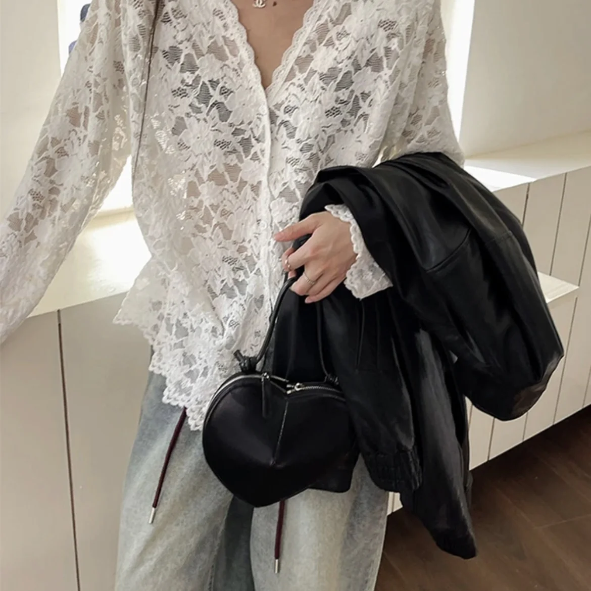

Long Sleeve Shirts Womens Striped Patchwork Slim Fit Turn Down Collar Minimalist Feminine Youthful Spring Daily Look