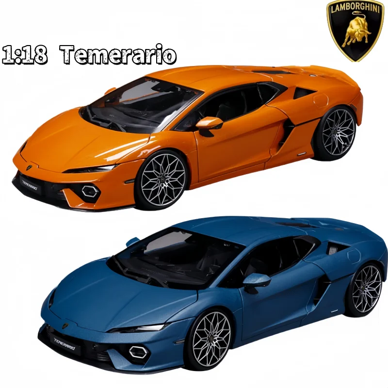 

Оригинальный Bburago 1:18 Lamborghini Temerario, суперкар, модель автомобиля, литой под давлением сплав, игрушки для мальчиков, литые игрушки, коллекционные детские автомобили