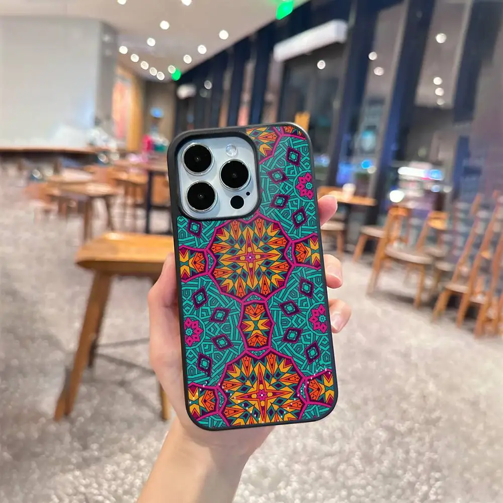 حافظة هاتف C-Colorful R-Retro Pictures لهاتف iPhone17,16,15,14,13 Plus، Pro Max Magnetic للشحن اللاسلكي Magsafe