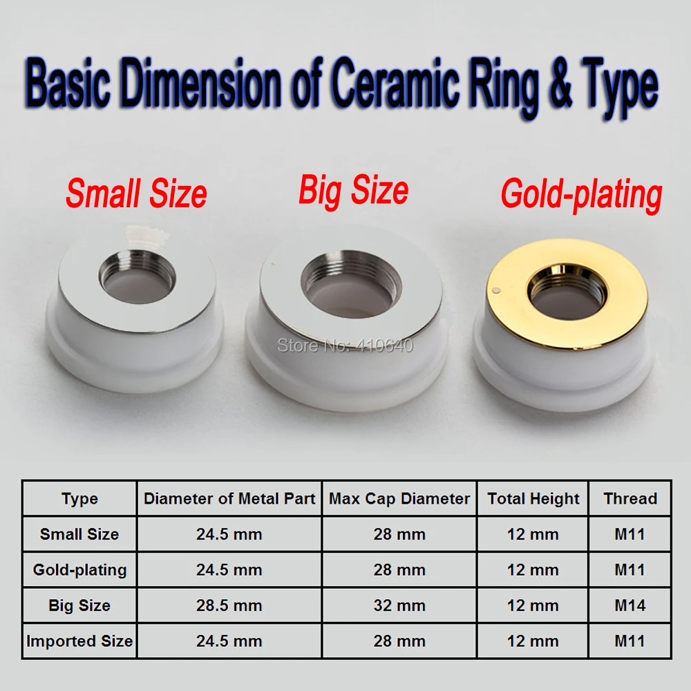 Gốm Ring Sử Dụng cho Laser Sợi Quang Máy Cắt Đường Kính 24.5X28 mét Precitec KT B2 CON cho Hầu Hết Các Máy Laser Phổ Biến