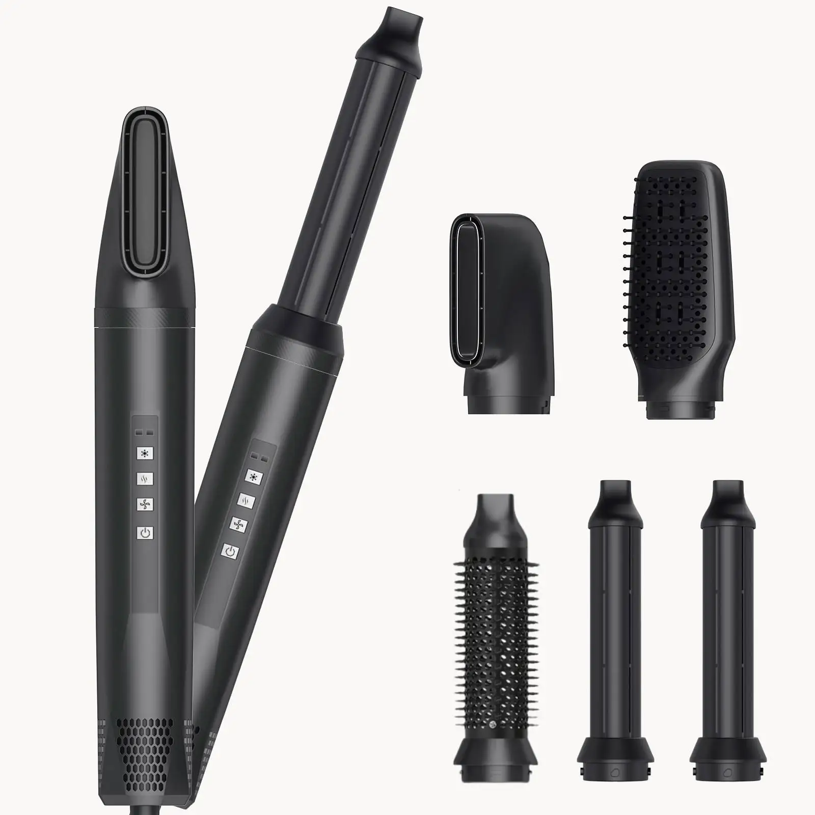 

STLFSTLFFive-in-one Hot air Comb Left and Right Curling Rods Negative Ion Hot air Comb Straightener Curling Styling Tool Set