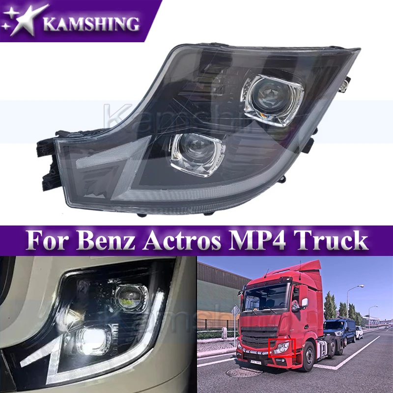 Kamshing Front Bumper Headlight For Benz Actros MP4 Truck LED Headlamp Head Lamp Head Light