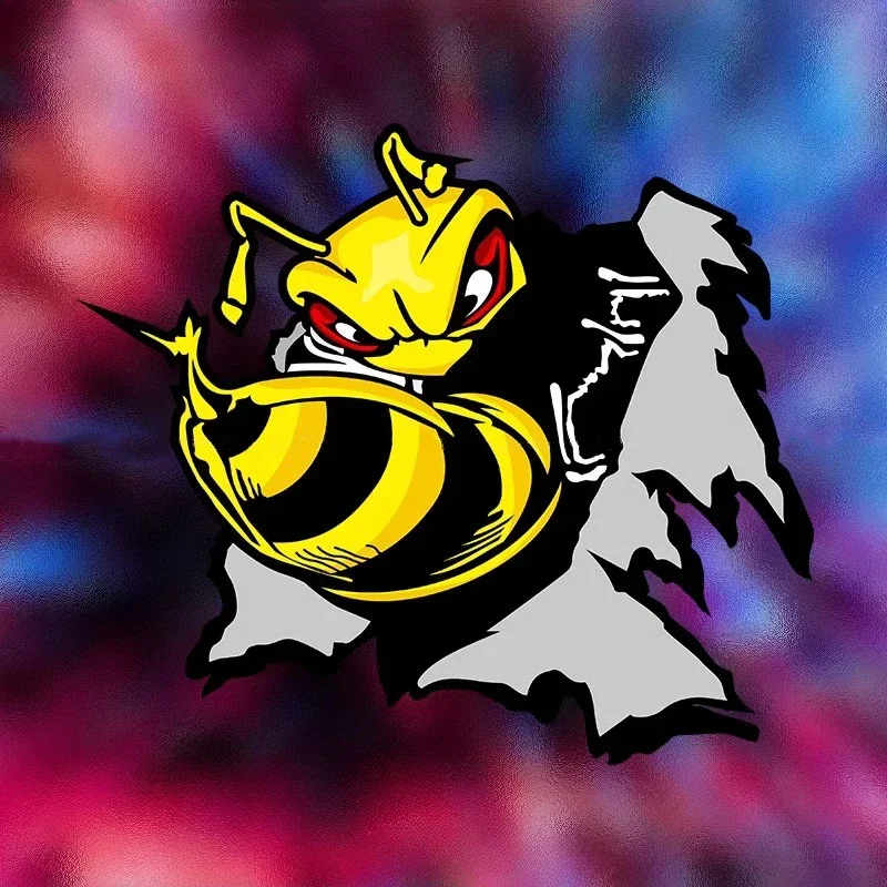 Car Stickers Angry Bumblebee Motorcycle Stickers Waterproof for Motorbike Fuel Tank Helmet Fairing Electric Scooter Vinyl Decals