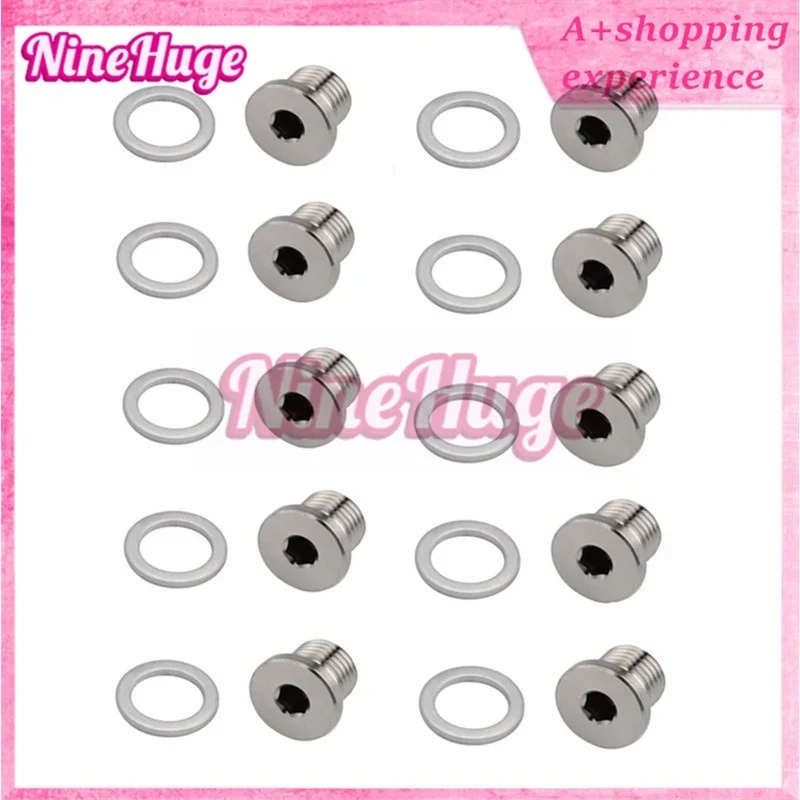 10X  Engine Oil Drain Plug& Gaskets for VW Jetta Golf CC PASSAT EOS Beetle AUDI A3 S3 Q3 Q5 Q7 TT N0138157 N91167901