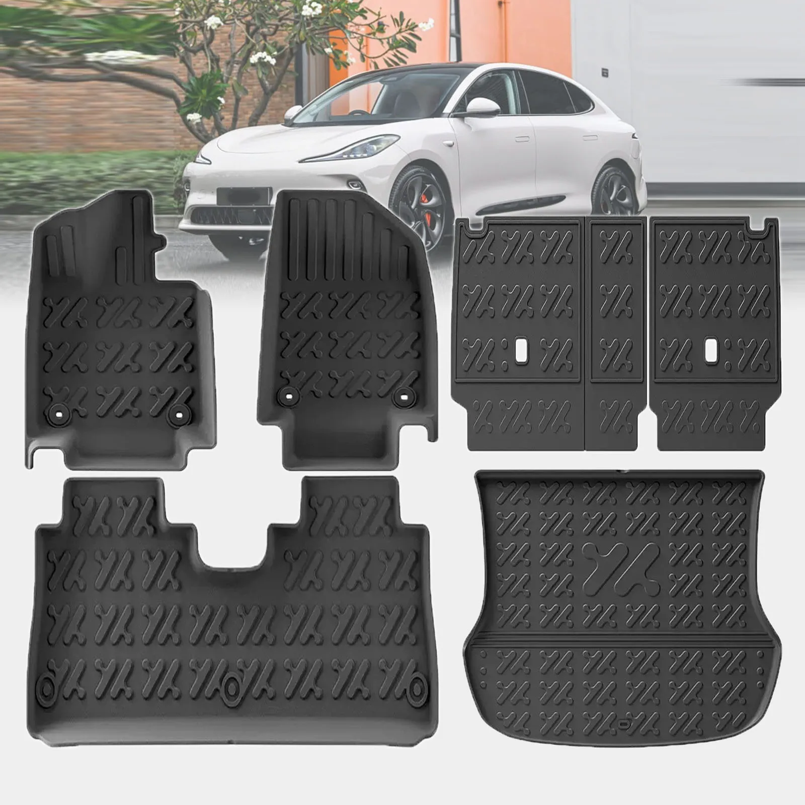 

for IM LS6 MG IM6 Waterproof TPE Car Mats 3D Laser Scanning Perfect Fit Odorless Accessories Easy Clean