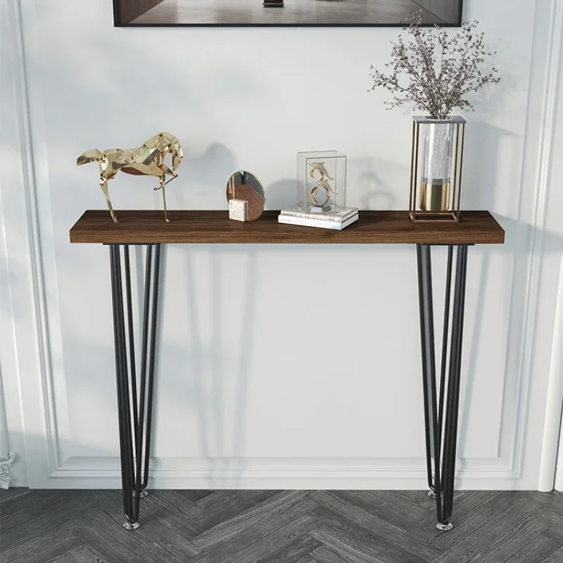 Nordic Modern Minimalist Wooden Console Table Living Room Entrance Narrow Long Strip Side Table