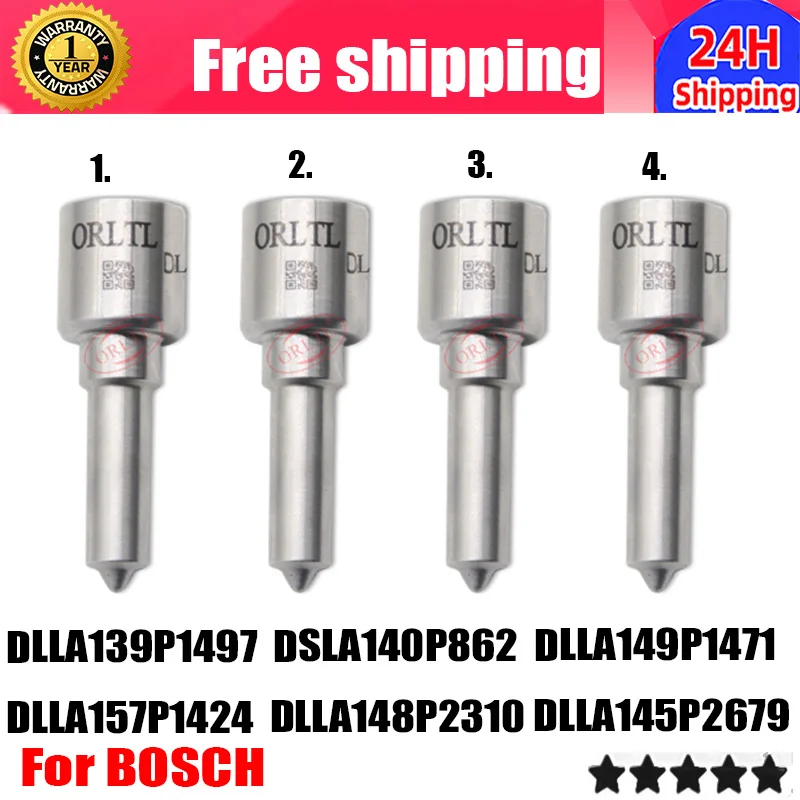 

4 шт. DLLA139P1497 DSLA140P862 DLLA149P1471 DLLA157P1424 DLLA148P2310 DLLA145P2679 для дизельной форсунки Common Rail BOSCH