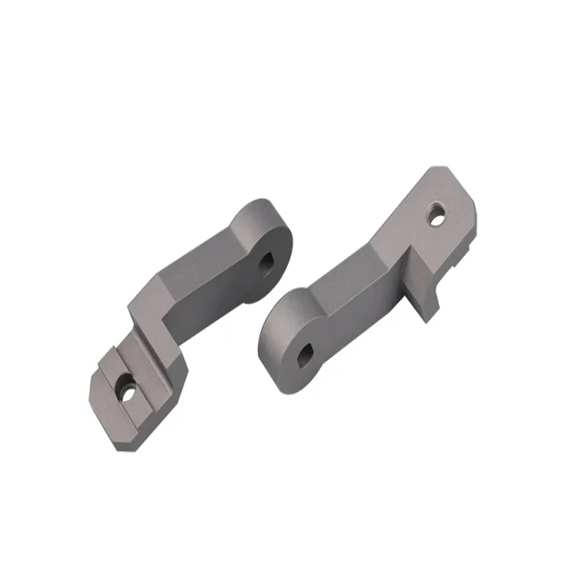 Gray anodized aluminum alloy CNC machined special-shaped connecting rod mechanical connecting arm kit Equipment connecting arm