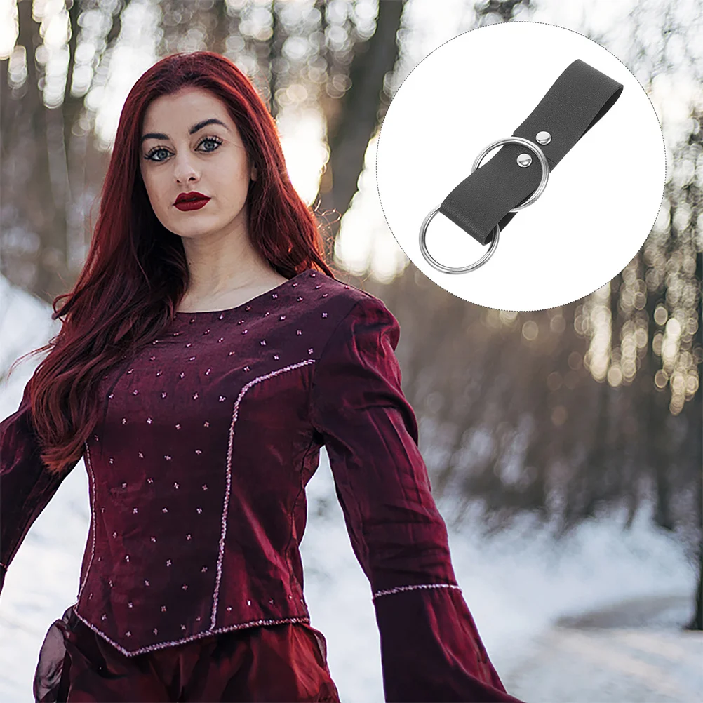 

2Pcs PU Skirt Hikes Renaissance Medieval Skirt Belt Accessories Cosplay Costume Waistband Supplies Medieval Accessory