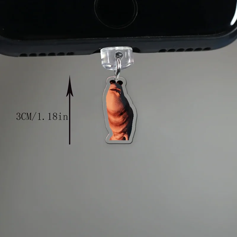 

Акриловый забавный персонаж мультфильма Маркус, пылезащитная заглушка для телефона Маркус, подвесной кулон для телефона iPhone, xiaomi, аксессуары для телефонов Samsung