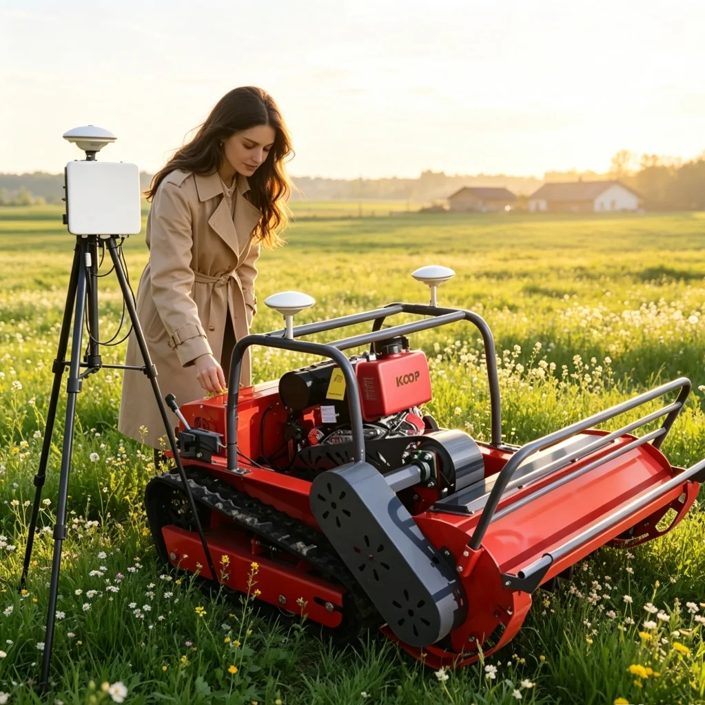 Customized Red 1000SGPS Flail Grass Shredder CE Certified Agricultural Grass Mulcher for Hillside Slope Mowing