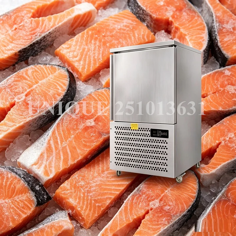 Commercial Ultra Low Temperature Blast Freezer -40℃ Quick Freezing 3/6/12 Trays for Seafood Meat Dumplings Bakery Use