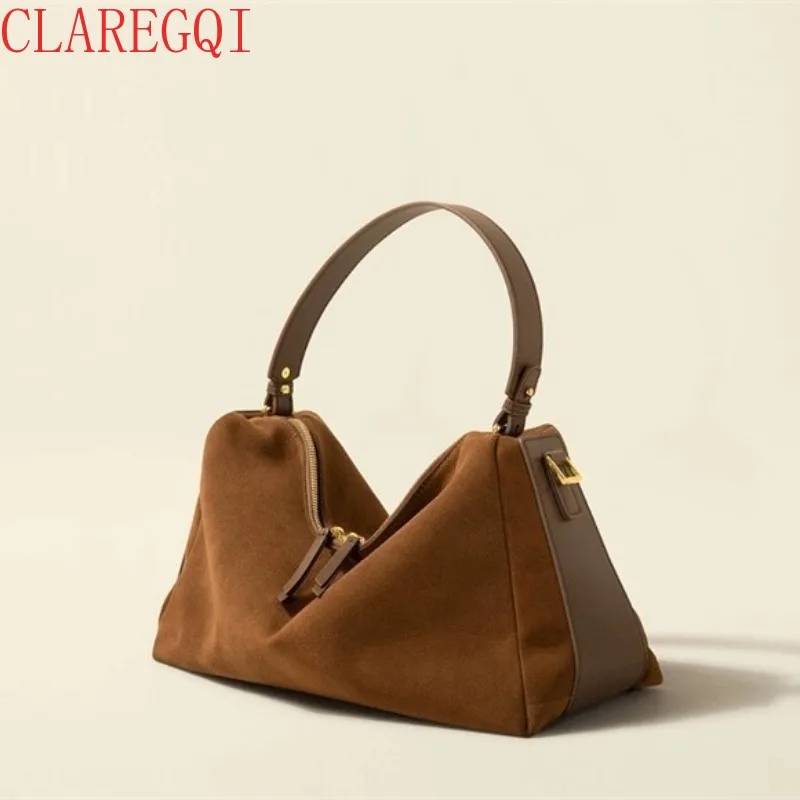 New Model Women Bags Large Capacity Womens Handbags Satchel Cattle Hide Bags For Women All Matche In The Niche Suede Bag