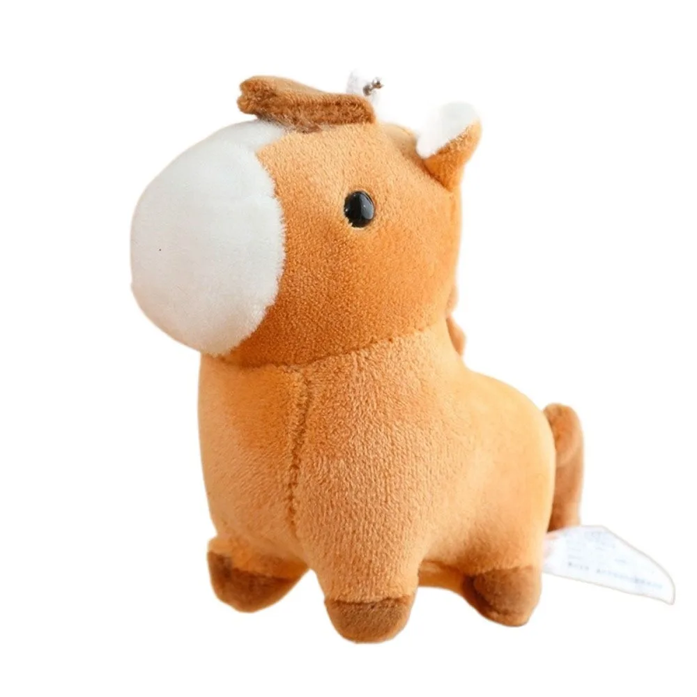 

Kawaii Cartoon Pony Pendant Steed Mascot Horse Keychain Animal 11cm Zodiac Pony Figurine Birthday Gift