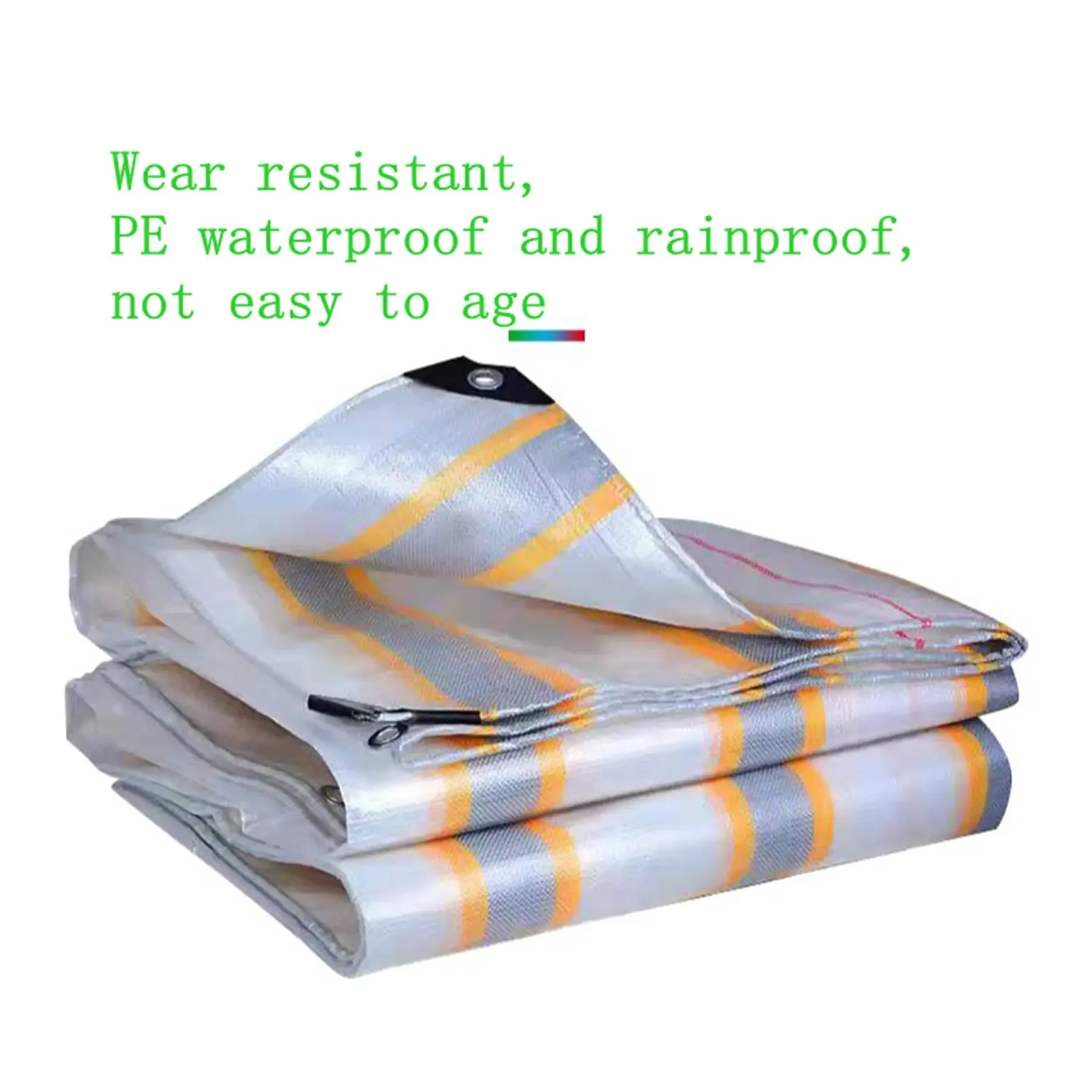 Thick and aging resistant PE rainproof cloth for car clothing, sunshade oil tarpaulin, gold wrapped silver tarpaulin