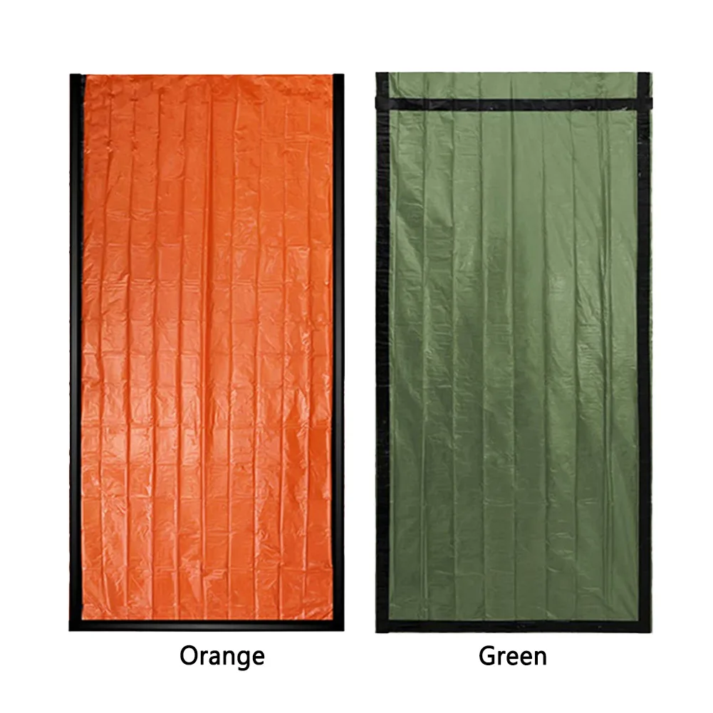 كيس النوم الحراري المحمولة بقاء بطانية PE الألومنيوم فيلم دافئ يندبروف مقاوم للماء للتخييم المشي لمسافات طويلة في الهواء الطلق #2