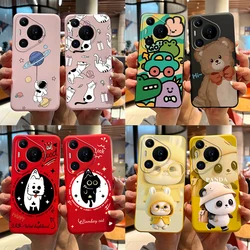 For Huawei Pura 70 Case Back Cover Huawei Pura 70 Pro Plus Pura70 Phone Cases Bumper Cute Panda Shockproof Silicone Soft Fundas