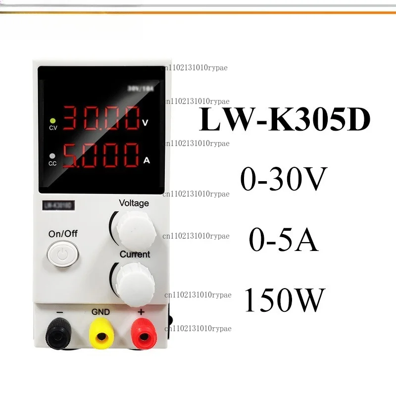 K305D DC Regulated Constant‑Current & Constant‑Voltage Test Aging Storage Battery Charging Power Supply 30V 5A LED