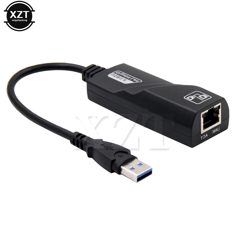 10/100/1000Mbps USB 3.0 Wired Network Card USB To Rj45 Lan Ethernet Adapter RTL8153 for PC Macbook Windows Laptop