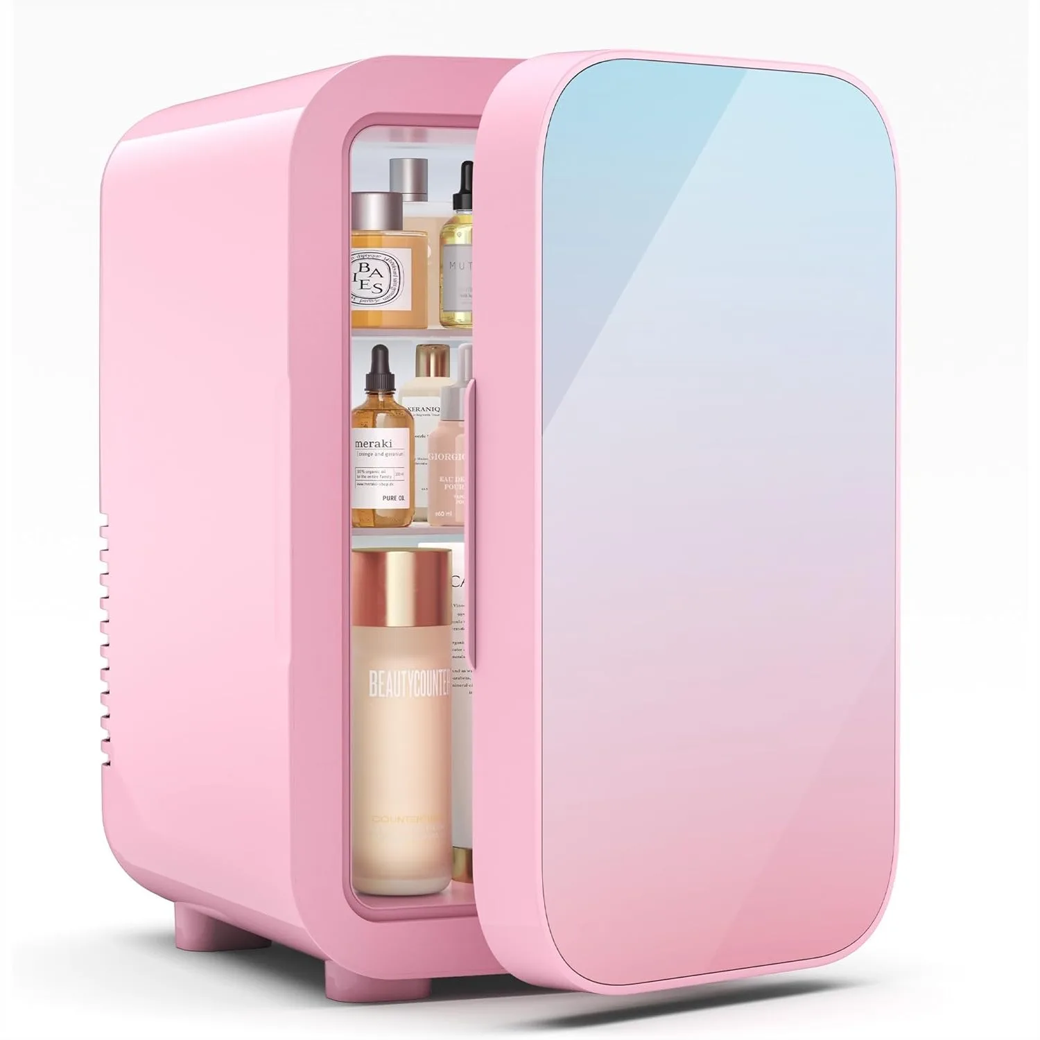 

Mini Fridge 6 Liter 8 Can Skincare Fridge, Portable Thermoelectric Cooler & Warmer for Cosmetics, Beverage, Food, Bedroom