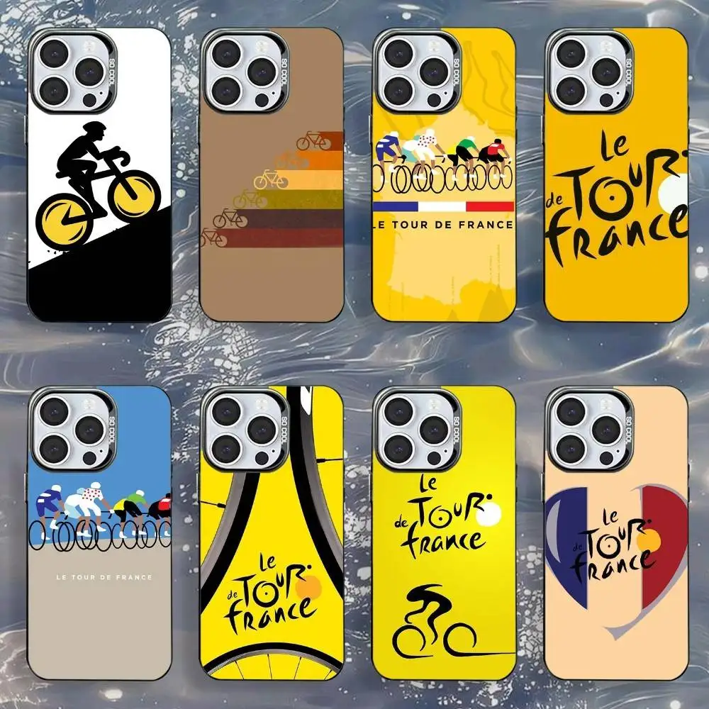 

Tour De F-Frances Bike Phone Case For iPhone 16,15,14,13,12,11,Mini,Pro,SE,MAX Black Matte Shockproof Cover