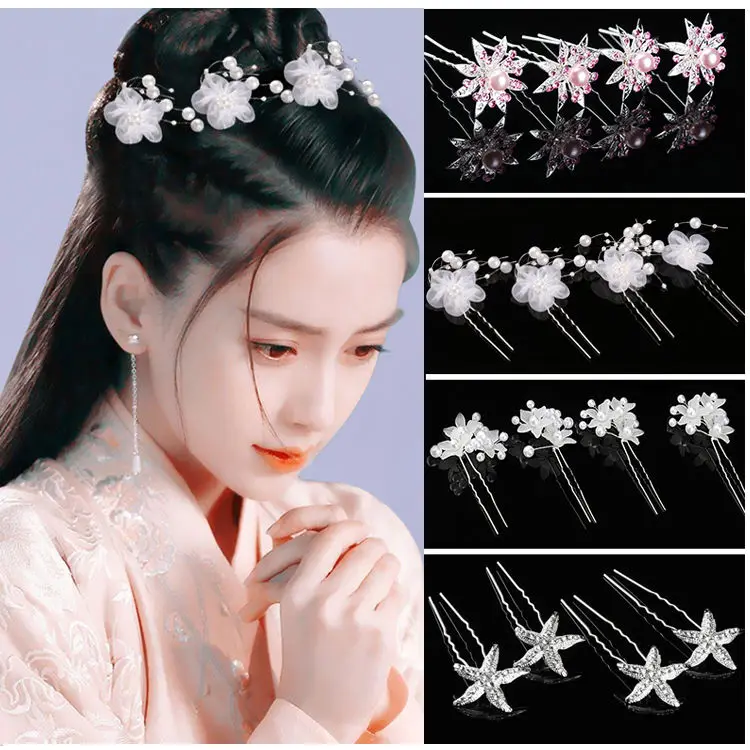 acorios-de-cabelo-para-noivas-60-pecas-de-ampos-em-u-ampos-de-cabelo-estrela-do-mar-com-diamantes-estilo-doce-nao