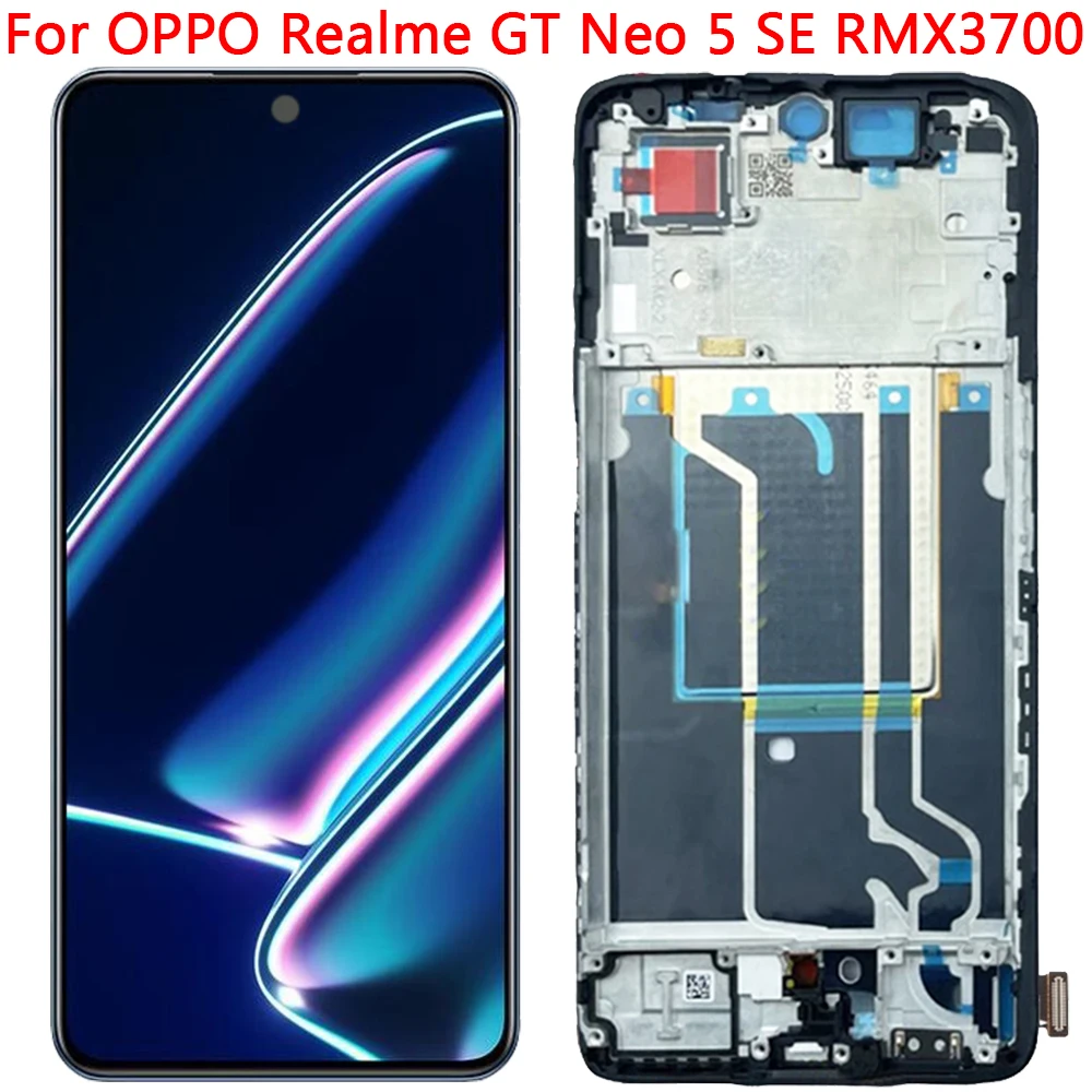 

Новый оригинальный ЖК-дисплей для OPPO Realme GT Neo 5 SE, сенсорный экран с рамкой 6,74 дюйма, ЖК-дисплей Realme GT Neo 5 SE RMX3700, детали