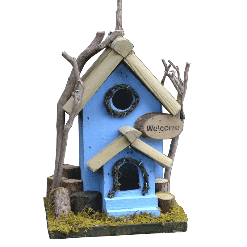 

Outdoor Bird's Nest Garden Garden Arrangement Landscape Solid Wood Gardening Decoration Ornament Simulation BirdHouse Bird'sNest