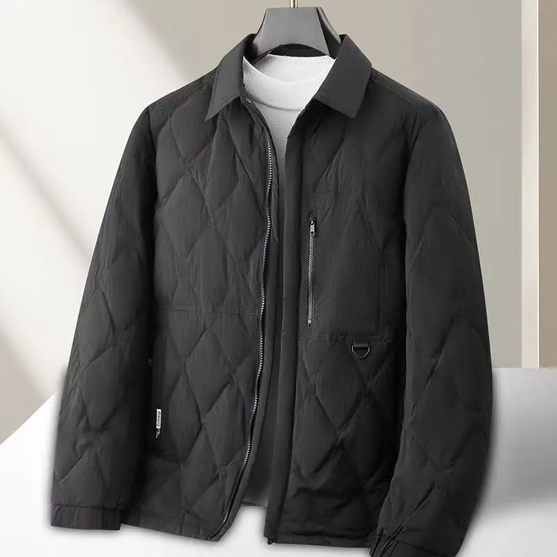 2025 Autumn/Winter New Men's Down Jacket Down Content 90% Quality Fabric Lightweight Youth Down Jacket Shirt Collar