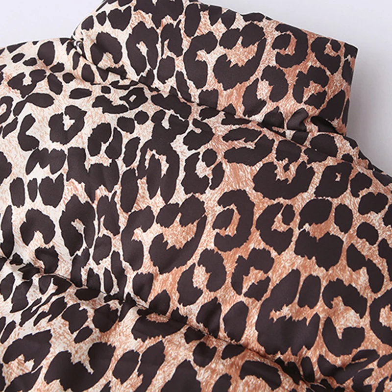 Women\'s Winter Vintage Leopard Print Cotton Jackets Coat Fashion Long Sleeve Parkas Female Outerwears Tops New in Coats Clothes