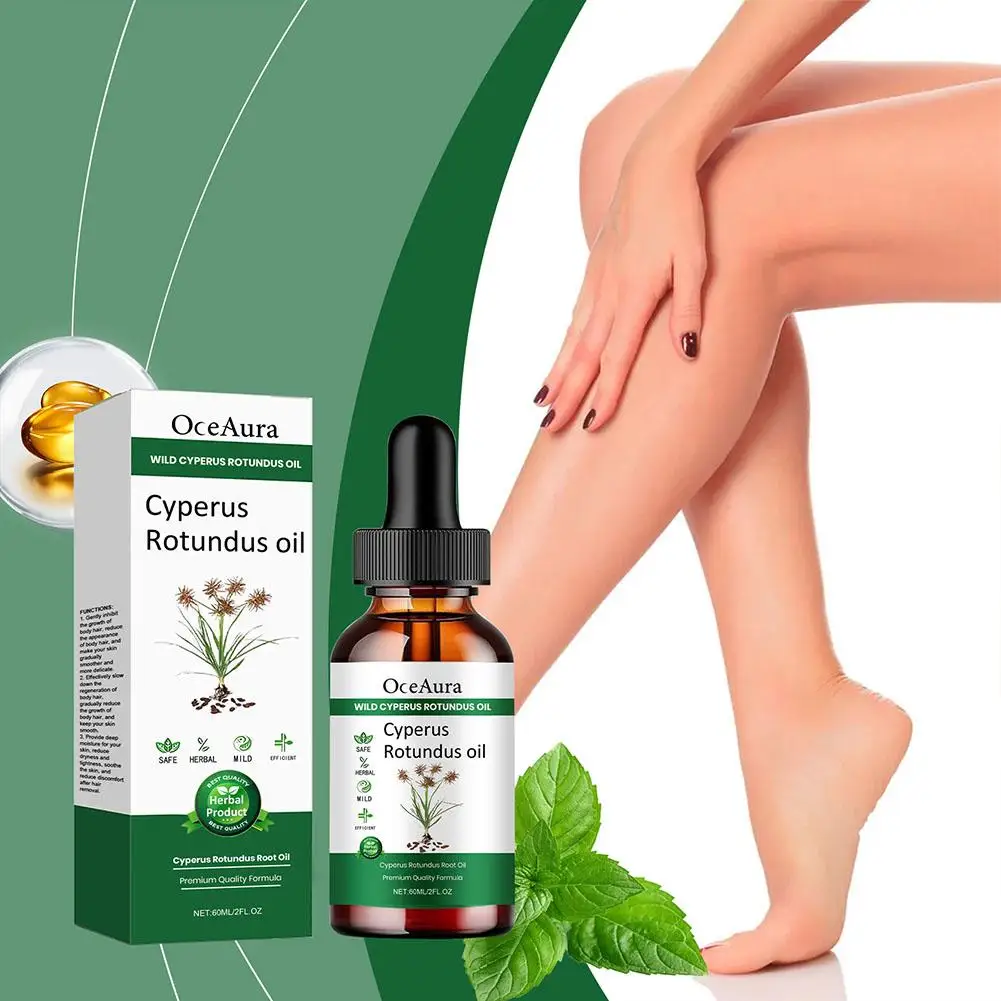 Cyperus Rotundus-aceite para el cuidado del depilación, aceite de Cyperus Rotundus, aceite nutritivo para el cabello, 60ml, cuidado hidratante, planta de eliminación corporal R3b4