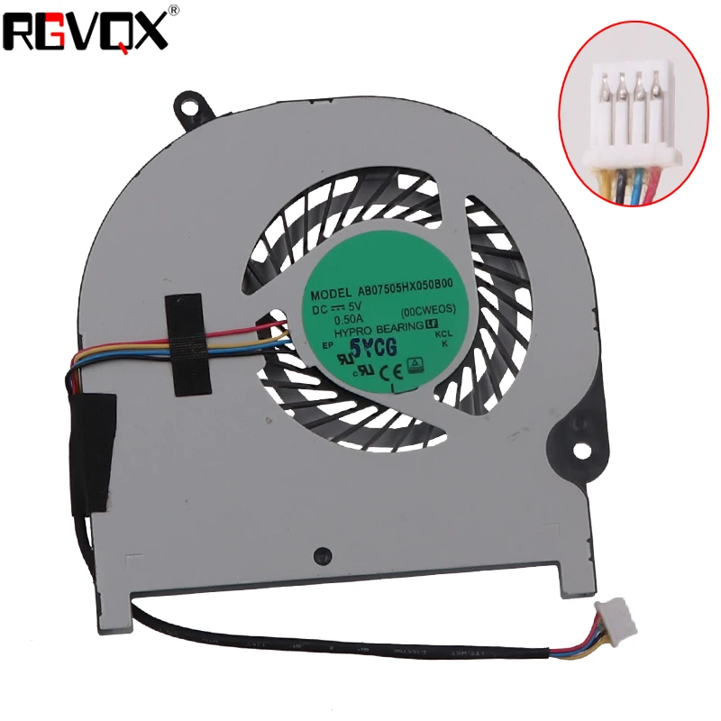 New Laptop Cooling Fan For Toshiba Satelite Radius P55W-C 4pin 5V Original PN: AB07505HX050B00 CPU Cooler/Radiator