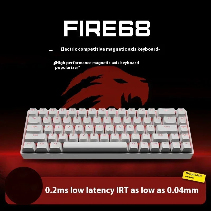 MADLIONS FIRE68 Magnetic Axis Mechanical Keyboard Gatateron 8K Full Key Hot-swappable Macro Defines The Aluminum Gaming Keyboard