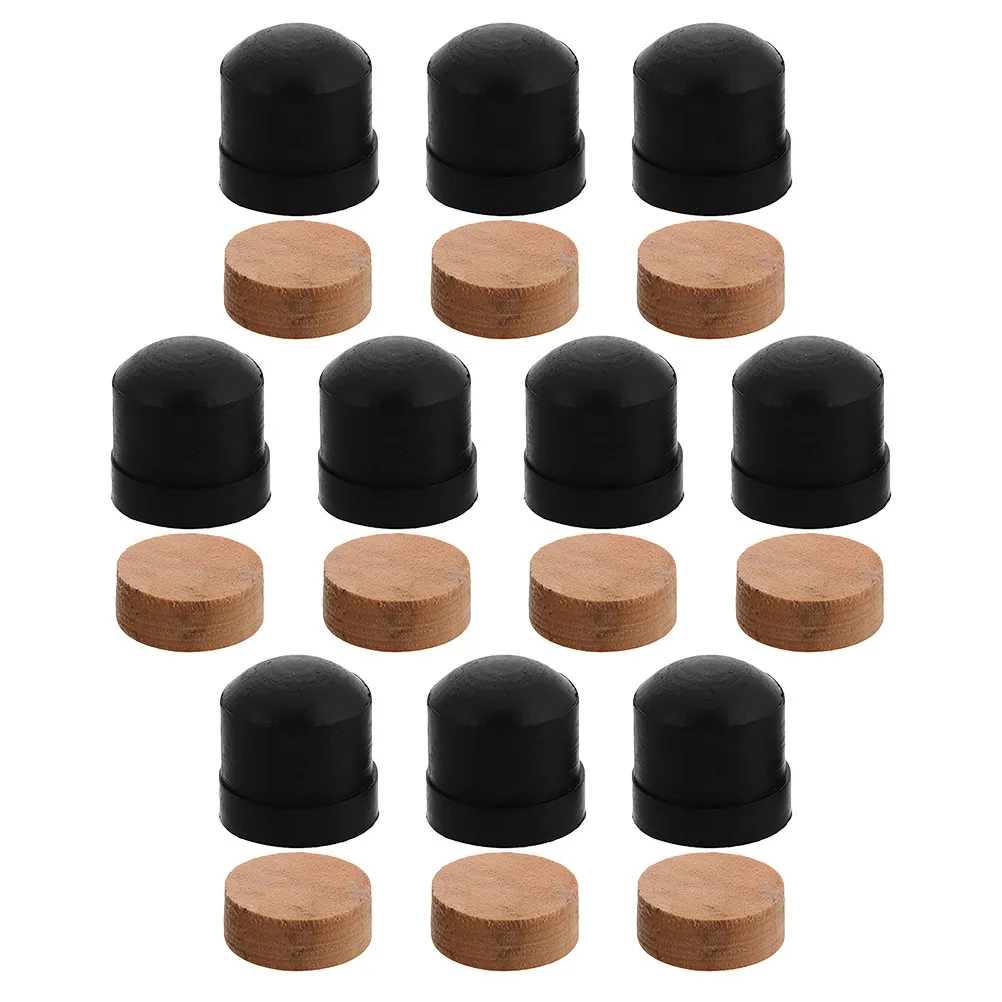 10Sets Trombone Water Key Cork Pads Slide Rubber End Bumper Wood Sealed Type Replacement Wind Instrument Accessories Musical